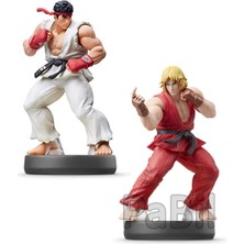 Pabil Street Fighter Aksiyon Figür Oyuncak Hediyelik 9 cm - 2 Li Set - Ryu ve Ken