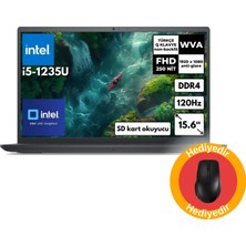 Dell Inspiron 3520 I5-1235U 40GB 256 GB SSD Intel UHD Graphics 120Hz Freedos 15.6" FHD Taşınabiliğr Bilgisayar + MD200 Mouse I352010030U_MD200 I352010030U_MD200 Bt5