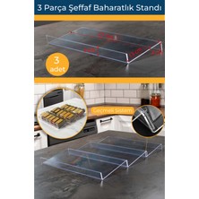 Mienda Home Pleksi Şeffaf 3 Adet Stand Baharatlık Standı Çekmece Içi Düzenleyici Organizer