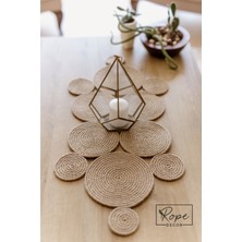 Rope Decor Hasır Jüt Runner Amerikan Servis 75X35 cm