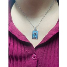 Aytun Güneş Figürlü Tarot Silver Çelik Kolye
