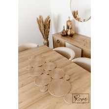 Rope Decor Hasır Jüt Salon Mutfak Masa Örtüsü Runner 100 x 40 cm
