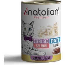 Anatolian Premium Adult Sterilised Salmon Pate Kısır Kedi Ezme Kedi Konservesi 400 gr x 6 Adet