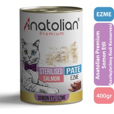 Anatolian Premium Adult Sterilised Salmon Pate Kısır Kedi Ezme Kedi Konservesi 400 gr x 6 Adet