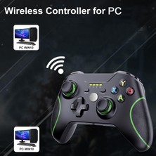 CoverZone PC360 Kablosuz Oyun Kolu Pc Uyumlu 450MAH Şarjlı Joystick Wireless Gamepad USB Dongle, Özel Kaymaz Tasarım PC360 Siyah