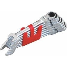 İzeltaş 0345002112 Mafsallı Cırcır Kombine Anahtar Takımı 12 Parça