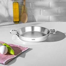 Nehir Silver Çelik Italyan Omlet Sahan 18 cm Kapaksız