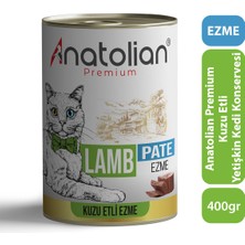 Anatolian Premium Adult Lamb Pate Kuzulu Yetişkin Ezme Kedi Konservesi 400 gr x 12 Adet