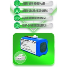 Global Batarya Homend Alex Laser 1281H Akıllı Robot Süpürge Bataryası 14.4V 3500MAH Li-Ion Pil (Ultra Kapasite)