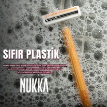 Nukka Vegan Bambu Saplı Plastik İçermez Tıraş Bıçağı 4'lü