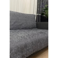 Antrasit Renk Kadife Koltuk Kılıfı – 160X210 cm Sünger Destekli, Kaydırmaz ve Kırışmaz Tasarım!