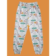 Uzun Kollu Desenli Çocuk Pijama Takım #baskılıçocukpijamatakım #çamaşırbahçesi #aslandesenli
