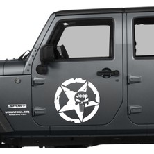 Sönmez Sticker Star Sticker Model 6 - 4x4 Sticker - Off Road Sticker - Jeep Sticker - Oto Sticker - Araba Sticker - Kaput Sticker - Kapı Sticker