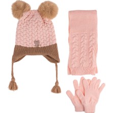 Suyutti K24170-06 Kız Çocuk 4-8 Yaş 3'lü Bere Set