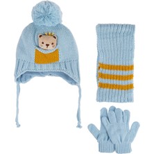 Suyutti K24150-07 Erkek Çocuk 0-18 Aylık 3'lü Bere Set