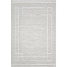 Merinos Crystal 72233-061 Beyaz Çerçeveli Salon Antre Oturma Mutfak Yatak Odası Yolluk Halı