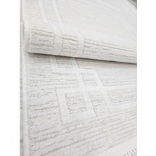 Merinos Crystal 72233-061 Beyaz Çerçeveli Salon Antre Oturma Mutfak Yatak Odası Yolluk Halı