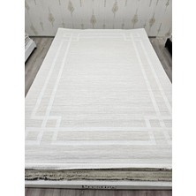 Merinos Crystal 72233-061 Beyaz Çerçeveli Salon Antre Oturma Mutfak Yatak Odası Yolluk Halı
