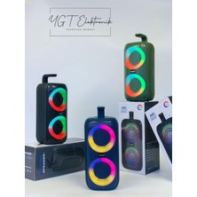 YGT Taşınabilir Rgb Renkli Bluetooth Hoparlör Ses Bombası Çift Çıkış Extra Bass Özellikli