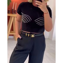Mzr Taşlı Tişört