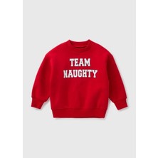 Kübra tekstil Çocuk Kırmızı Baskılı Sweatshirt