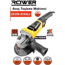 Rower 99965VFX 115 mm Devir Ayarlı Spiral Avuç İçi Kesme ve Taşlama Makinesi 1000 Watt