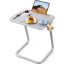 Bix Saiji F2 Yükseklik ve Açı Ayarlı Tv Tepsi Masası – Çok Fonksiyonlu Çalışma Masası, Dizüstü Bilgisayar Standı, Gizli Bardak Tutucu ve Tablet Yuvası ile Ergonomik ve Dayanıklı