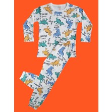 Uzun Kollu Desenli Çocuk Pijama Takım #baskılıçocukpijamatakım #çamaşırbahçesi #ayıcıkdesenpijama