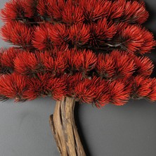 Bonsai Tablaeu - 3-1A - Mdf Plaka Üzerinde Çerçeveli 3 Boyutlu Yapay Ağaç Tablosu 33X60 cm