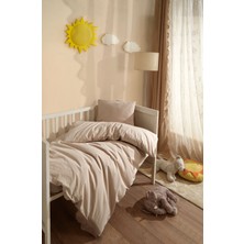 Medaillon Home Soft Kahverengi %100 Pamuklu Lastikli Çarşaflı Bebek / Çocuk Nevresim Takımı