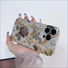 Noventra Şeffaf Yaprak Desenli Tpu Düşme Önleyici Tam Koruyucu Kılıf - iPhone 13 ve iPhone 14 Için