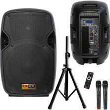 Hepa Merz HS-1300A Mikrofonlu Taşınabilir Portatif Ses Sistemi Seti 10 inç 1300W