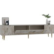 Cantek Dizayn DEKOP1CT Tv Sehpası Efesmermer-Altın