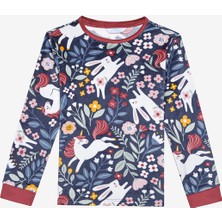 Penti Kız Çocuk Dark Forest Mavi Pijama Takımı