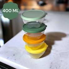 Dore Voir 4 Adet Çok Amaçlı Sert Plastik Kapaklı Kase/11,5 cm Çerezlik- Kahvaltılık- Mama Kasesi- Saklama Kabı