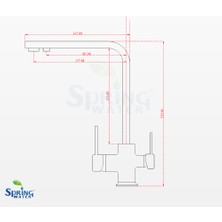 Spring Water 3 Fonksiyonlu Kare Musluk (Sıcak, Soğuk, Arıtılmış Su)
