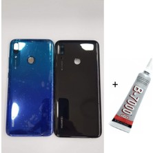SDT Huawei P Smart 2019 Arka Batarya Pil Kapağı Mavi  (B7000 15 ml Yapıştırıcı)