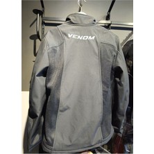 Venom Jaws Air Mesh Soft Shell Motosiklet Montu Siyah