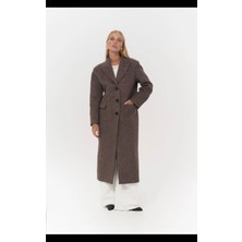 Butik Allbucks Mai, Gasadalur Kahverengi Çizgili Masculine Maskülen Kaban ABMA0004
