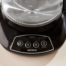 Karaca Çaysever 3 In 1 Konuşan Cam Çay Makinesi Su Isıtıcı ve Mama Suyu Hazırlama 1700W Starlight