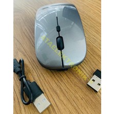 Ata Elektronik SLİM sessiz ŞARJ EDİLEBİLİR KABLOSUZ  MOUSE  Charging Wireless KENDİNDEN PİLLİ 2.4G Notebook LAPTOP Uyumlu Kablosuz Wıreless Optik Fare Mouse Maus 2.4g USB