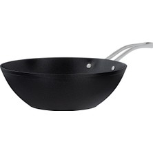 Madame Coco Titanium Professional Wok Tava - Siyah - 28 cm