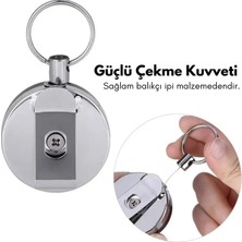 Excarpin Atatürk Silüeti Full Metal Premium Çelik Kasa Yoyo Yaka Kartlık