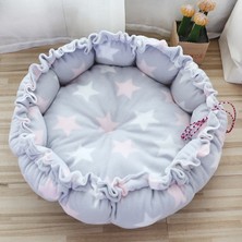 Huoxun Shop B No.9 Tarzı 45CM Dış Çap Süper Yumuşak Sıcak Kedi Yatağı Ayarlanabilir Köpek Matı Pet Yatma Sepeti Yuvarlak Puf Kafes Hafif Rahat Dokunuş 17 Renk (Yurt Dışından)