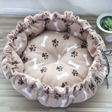 Huoxun Shop B No.9 Tarzı 45CM Dış Çap Süper Yumuşak Sıcak Kedi Yatağı Ayarlanabilir Köpek Matı Pet Yatma Sepeti Yuvarlak Puf Kafes Hafif Rahat Dokunuş 17 Renk (Yurt Dışından)