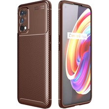 Zebana Realme 7 Pro Kılıf Çizgi Detaylı Silikon Kılıf Siyah