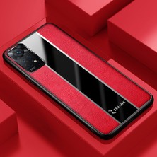 Zebana Xiaomi Redmi Note 11 Kılıf Zebana Premium Deri Kılıf Kırmızı