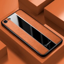 Zebana Apple iPhone Se 2020 Kılıf Zebana Premium Deri Kılıf Kahverengi