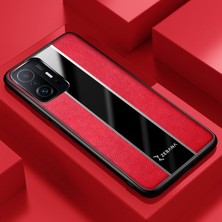 Xiaomi Mi 11T Kılıf Zebana Premium Deri Kılıf Kırmızı