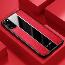 Zebana Samsung Galaxy S20 Fe Kılıf Zebana Premium Deri Kılıf Kırmızı